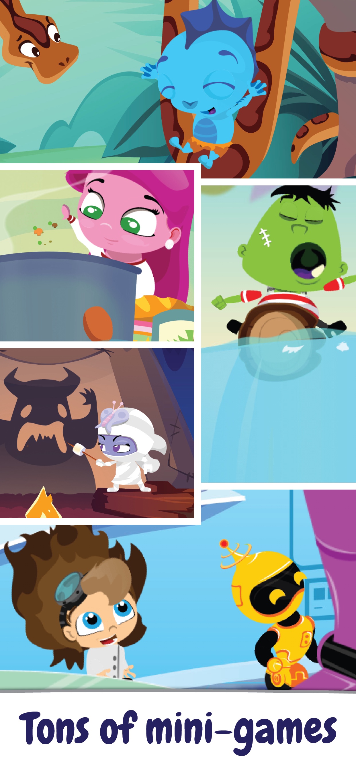 Store screenshots — source resolution: Mini-games — source resolution